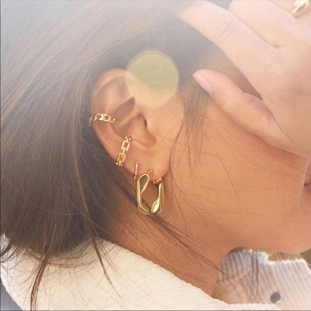 • Haven • Geometric Drop Statement Earrings - Picture 2 of 4